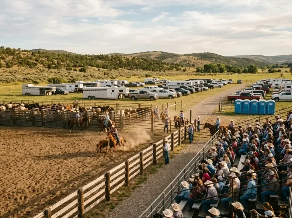 Porta Potty — Outdoor Event — Porta Potty, Horse Trailer, Pickup Truck, Outdoor Event, Porta Potty Rentals and Dumpster Rent…