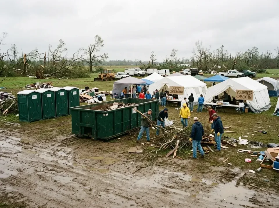 Porta Potty — Disaster Relief — Porta Potty, Roll-off Dumpster, Large Event Tent, Disaster Relief, Porta Potty Rentals and D…