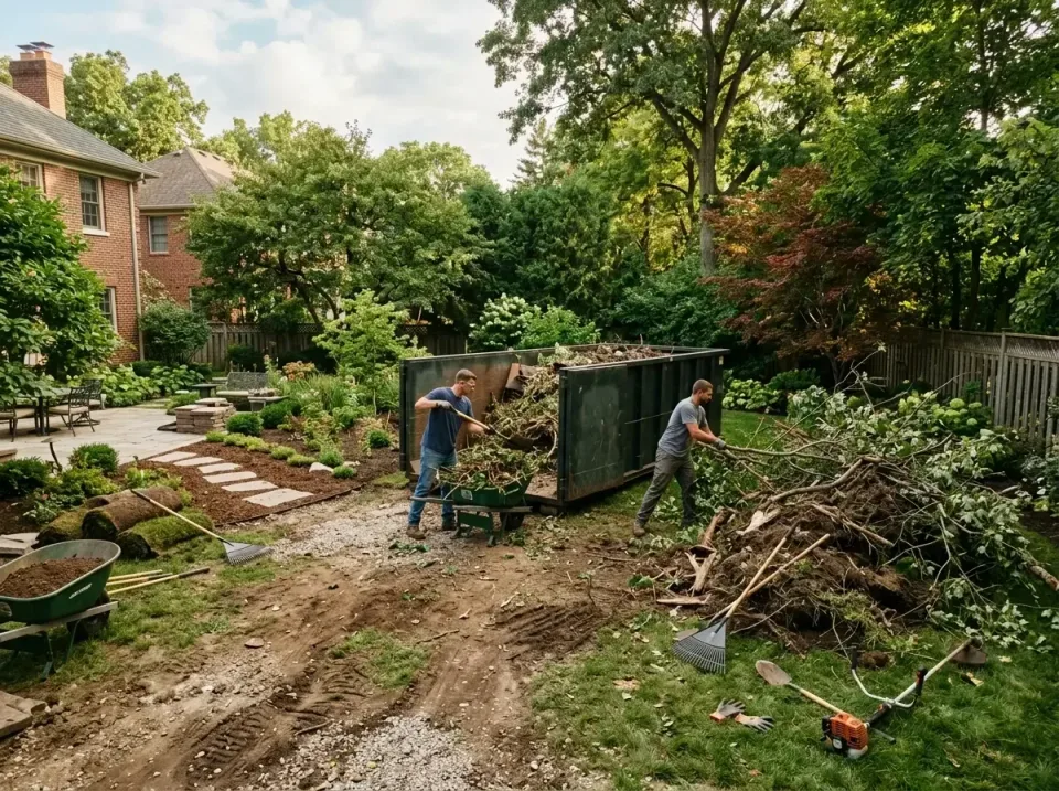 Roll-off Dumpster — Landscaping — Roll-off Dumpster, Wheelbarrow, Landscaping Crew, Landscaping, Porta Potty Rentals and Dum…